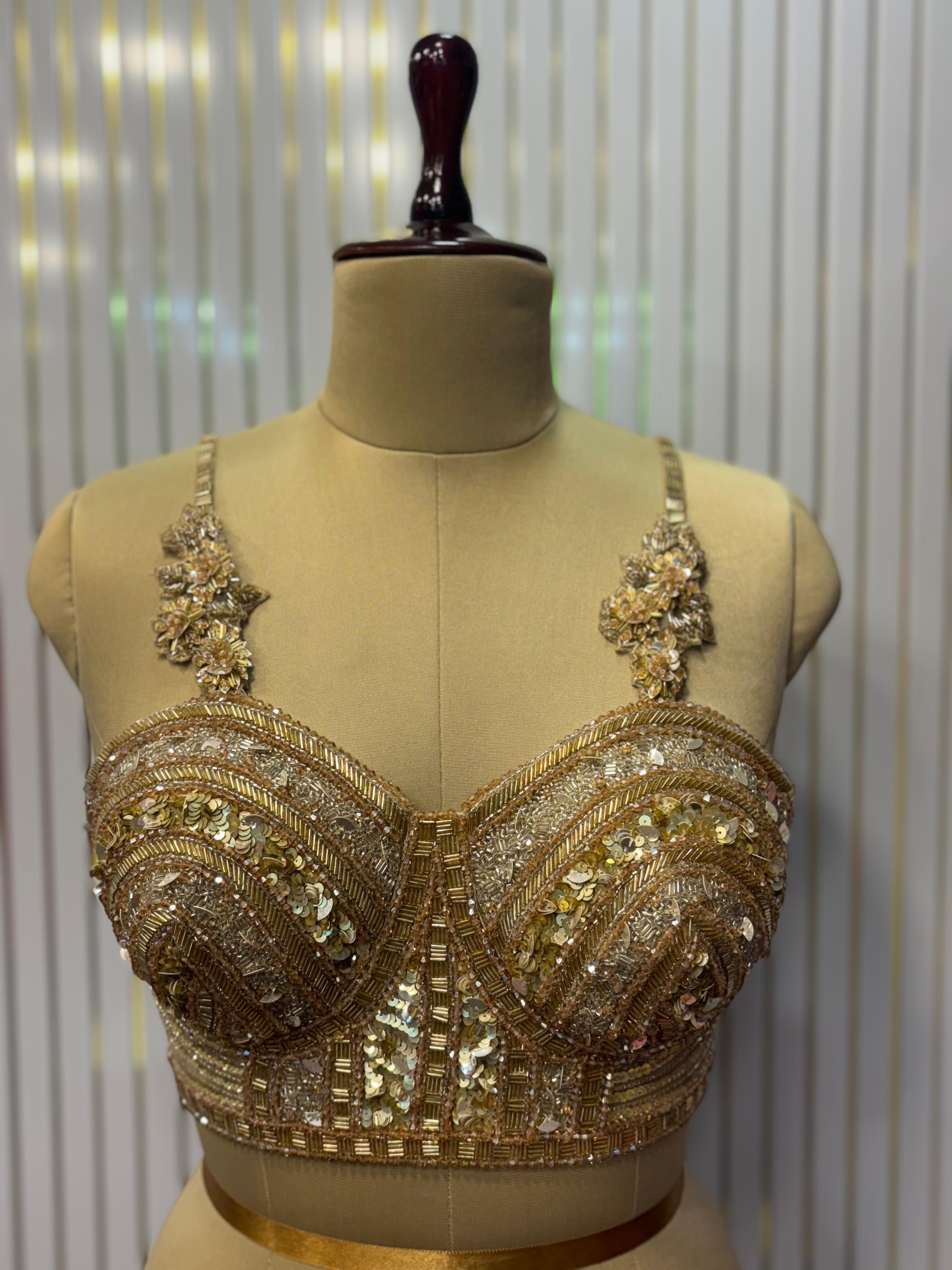 Liquid Gold Sculptural Blouse