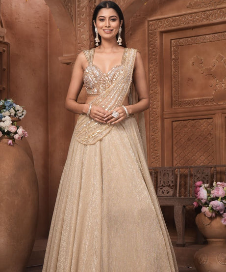 The 'Zarina' Sequin & Shimmer Lehenga Set