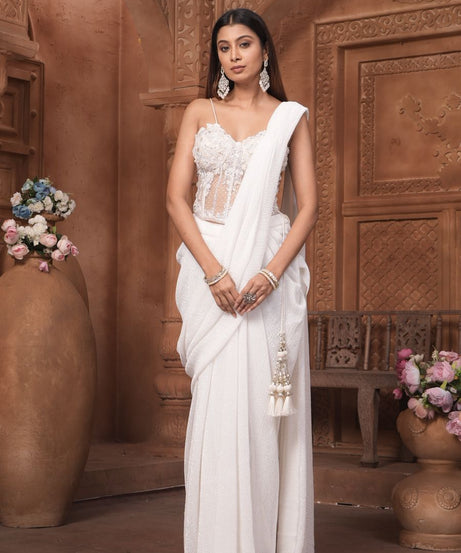 The Ivory Seraphina Saree Set