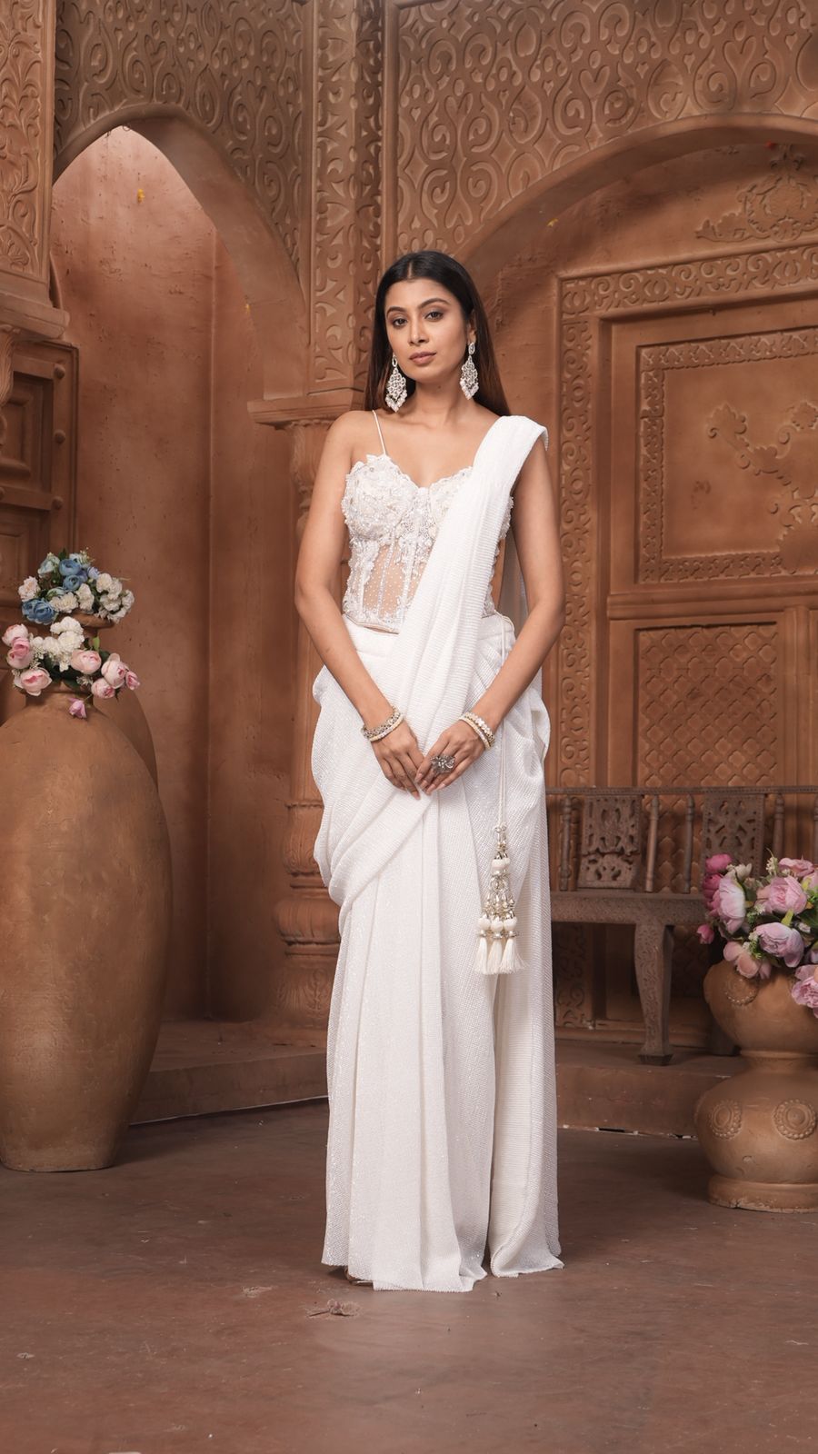 The Ivory Seraphina Saree Set