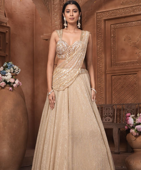 The 'Zarina' Sequin & Shimmer Lehenga Set