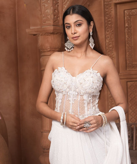 The Ivory Seraphina Saree Set