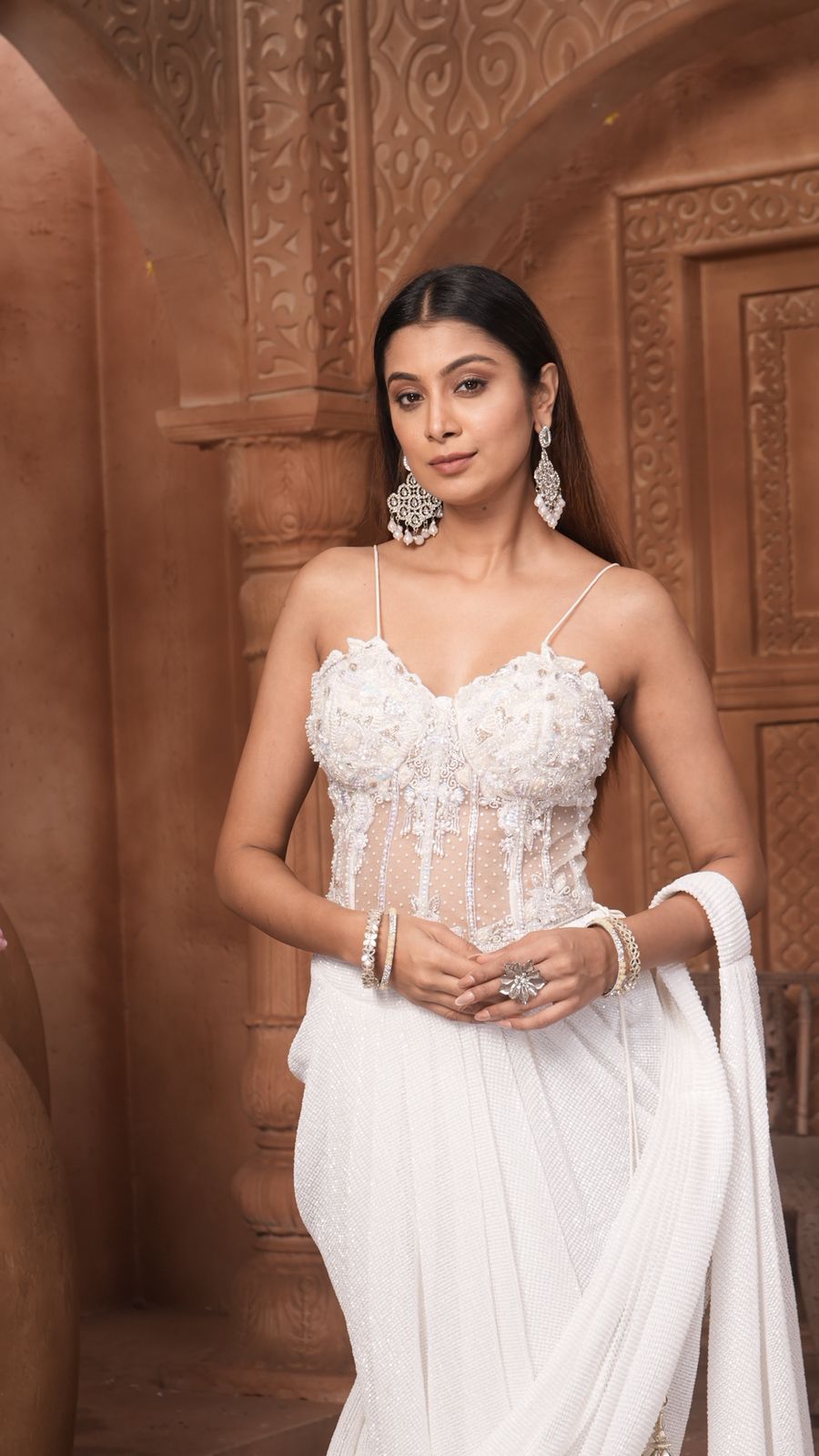 The Ivory Seraphina Saree Set
