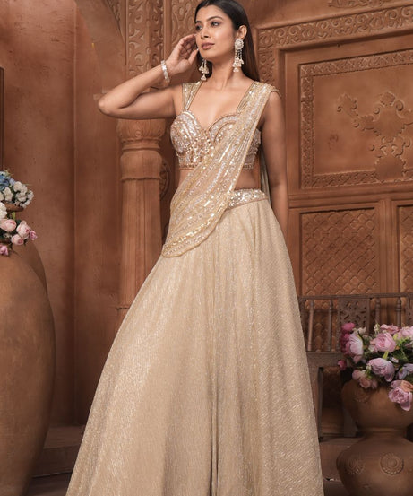 The 'Zarina' Sequin & Shimmer Lehenga Set