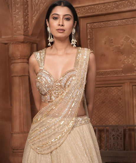 The 'Zarina' Sequin & Shimmer Lehenga Set