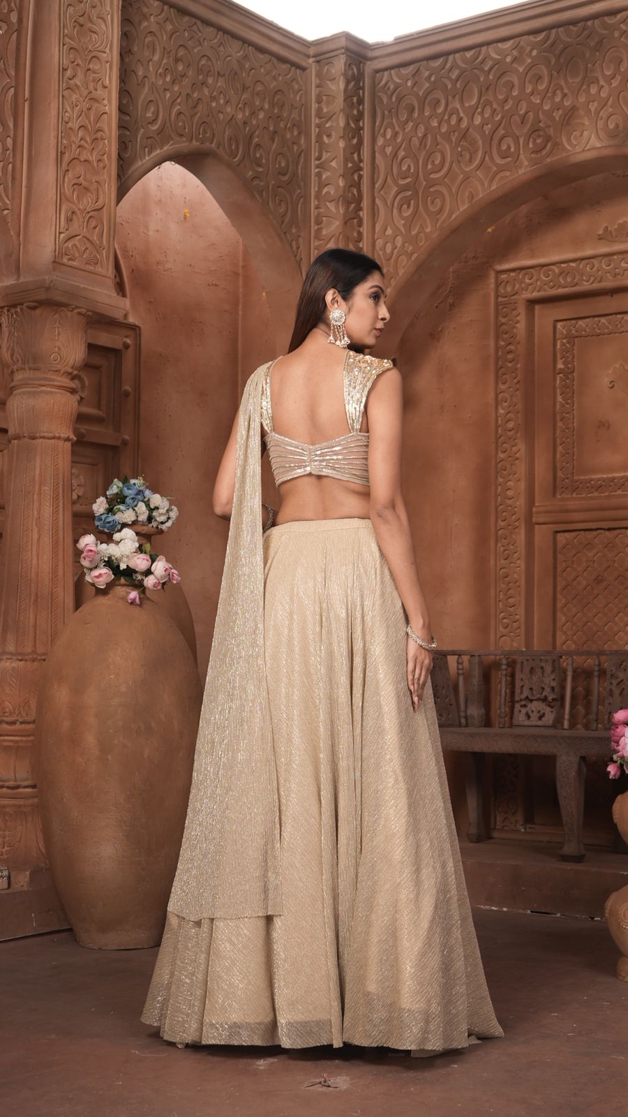 The 'Zarina' Sequin & Shimmer Lehenga Set