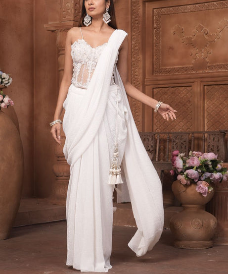 The Ivory Seraphina Saree Set