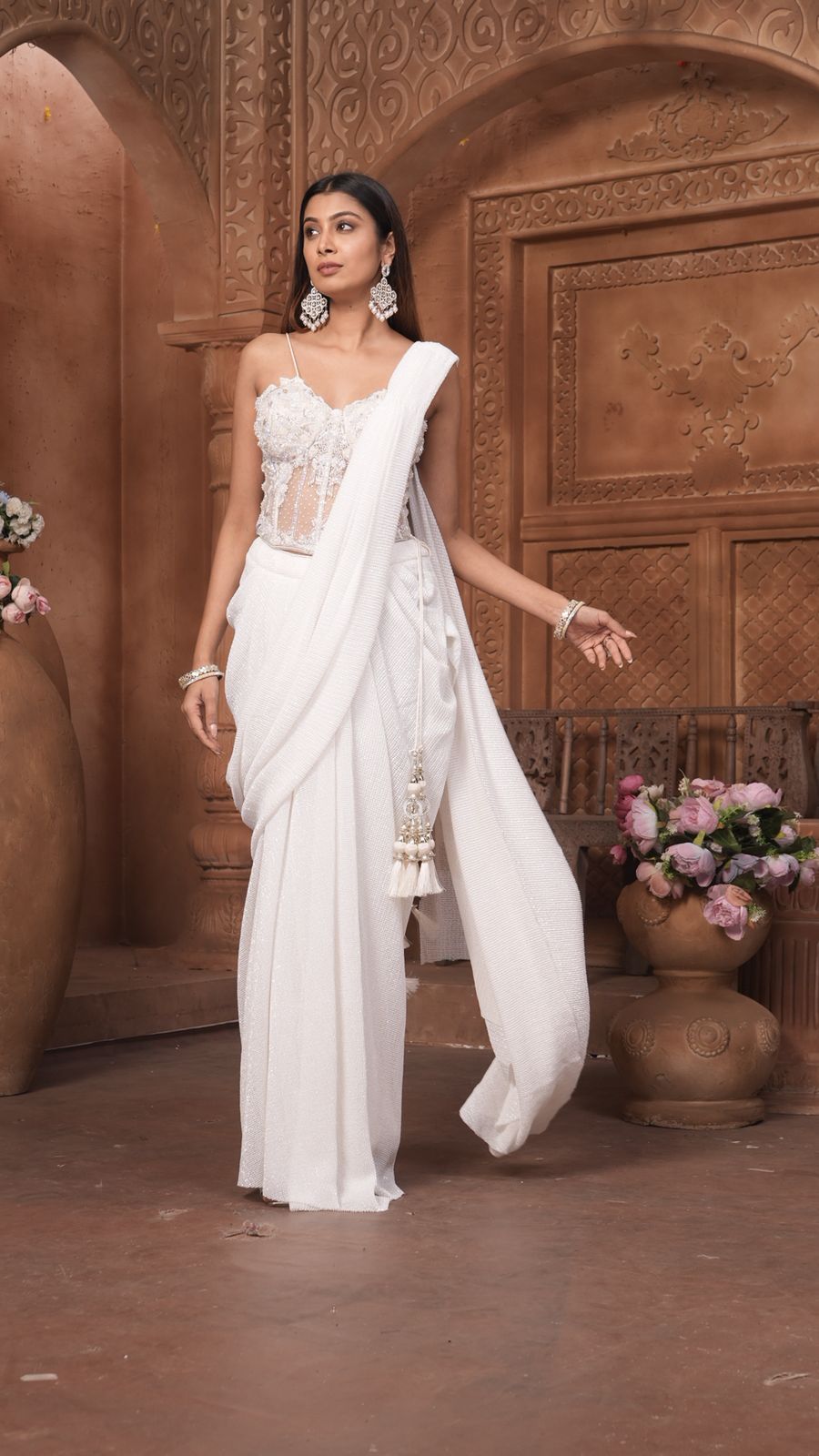 The Ivory Seraphina Saree Set