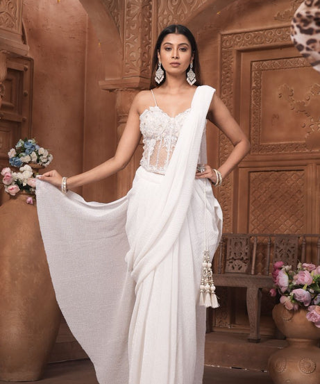The Ivory Seraphina Saree Set
