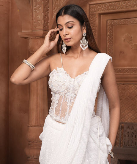 The Ivory Seraphina Saree Set