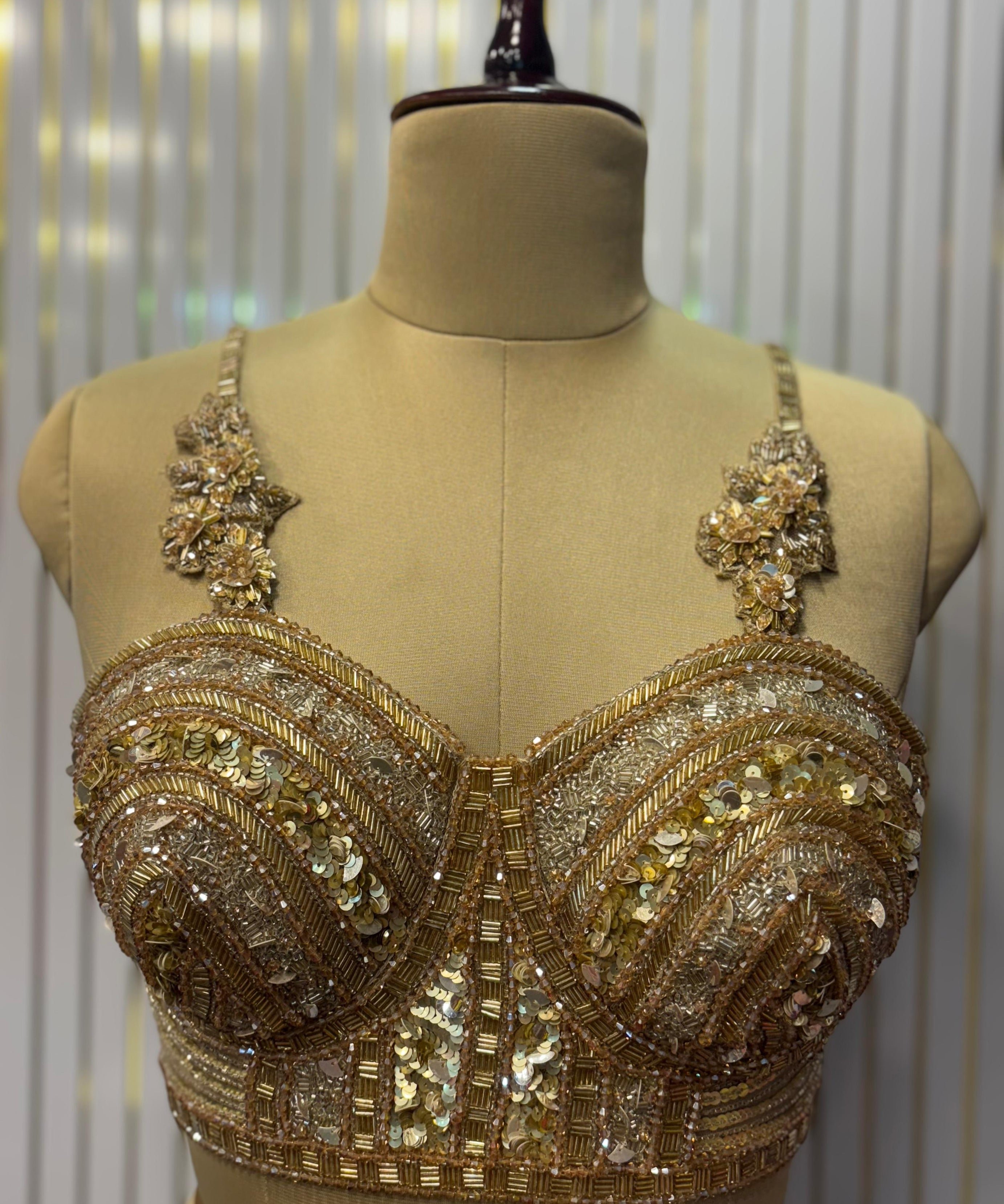 Liquid Gold Sculptural Blouse