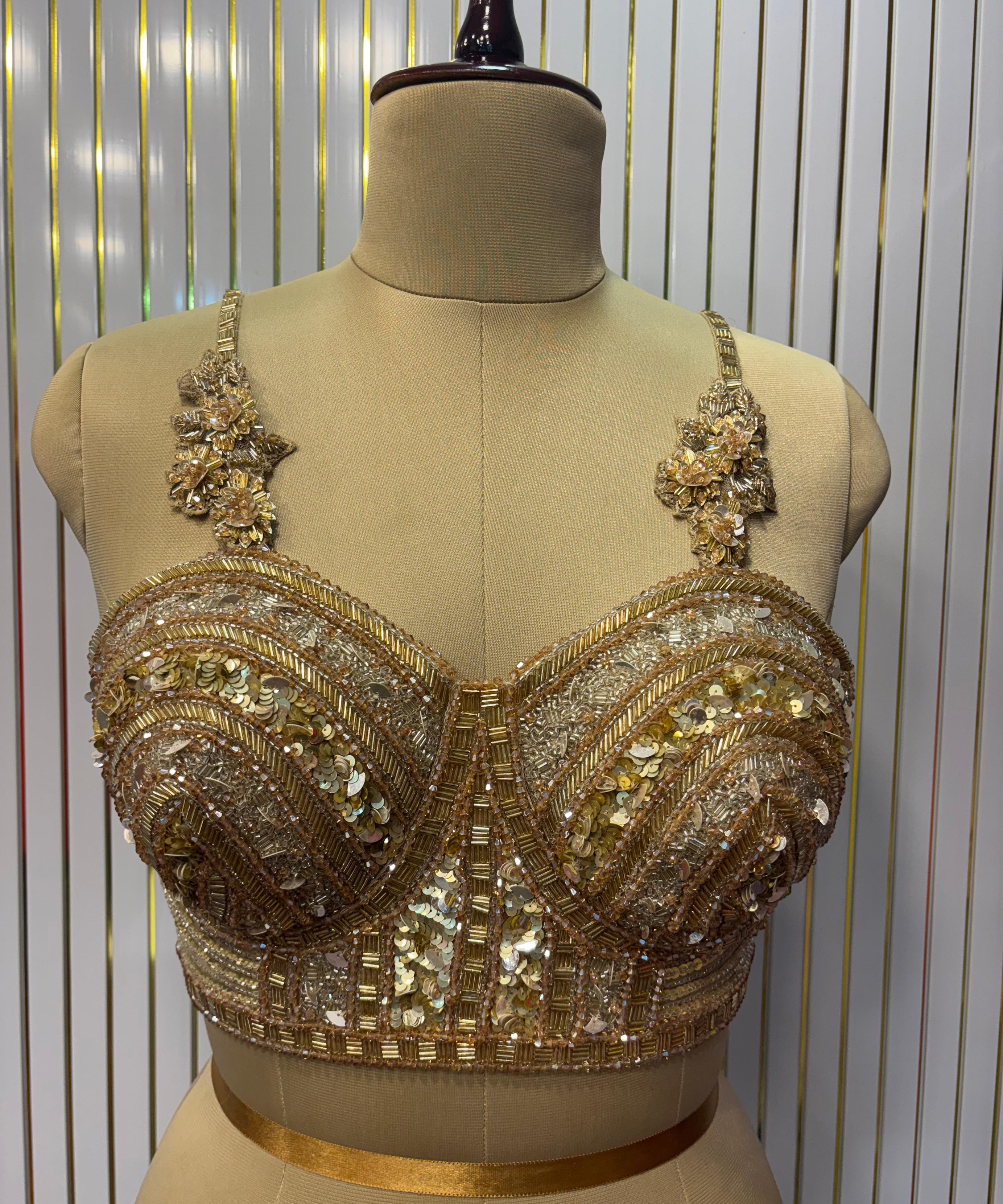 Liquid Gold Sculptural Blouse