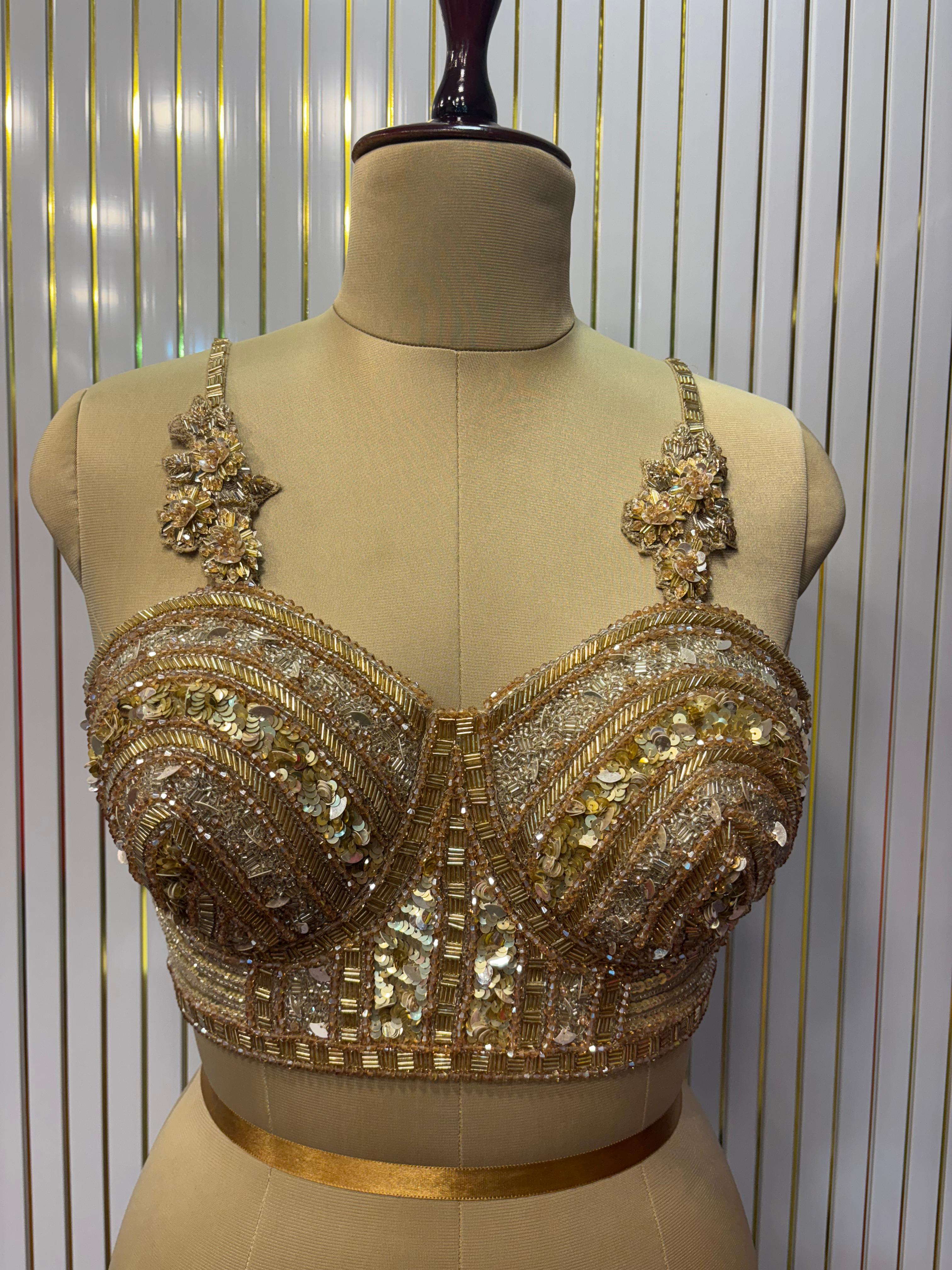 Liquid Gold Sculptural Blouse