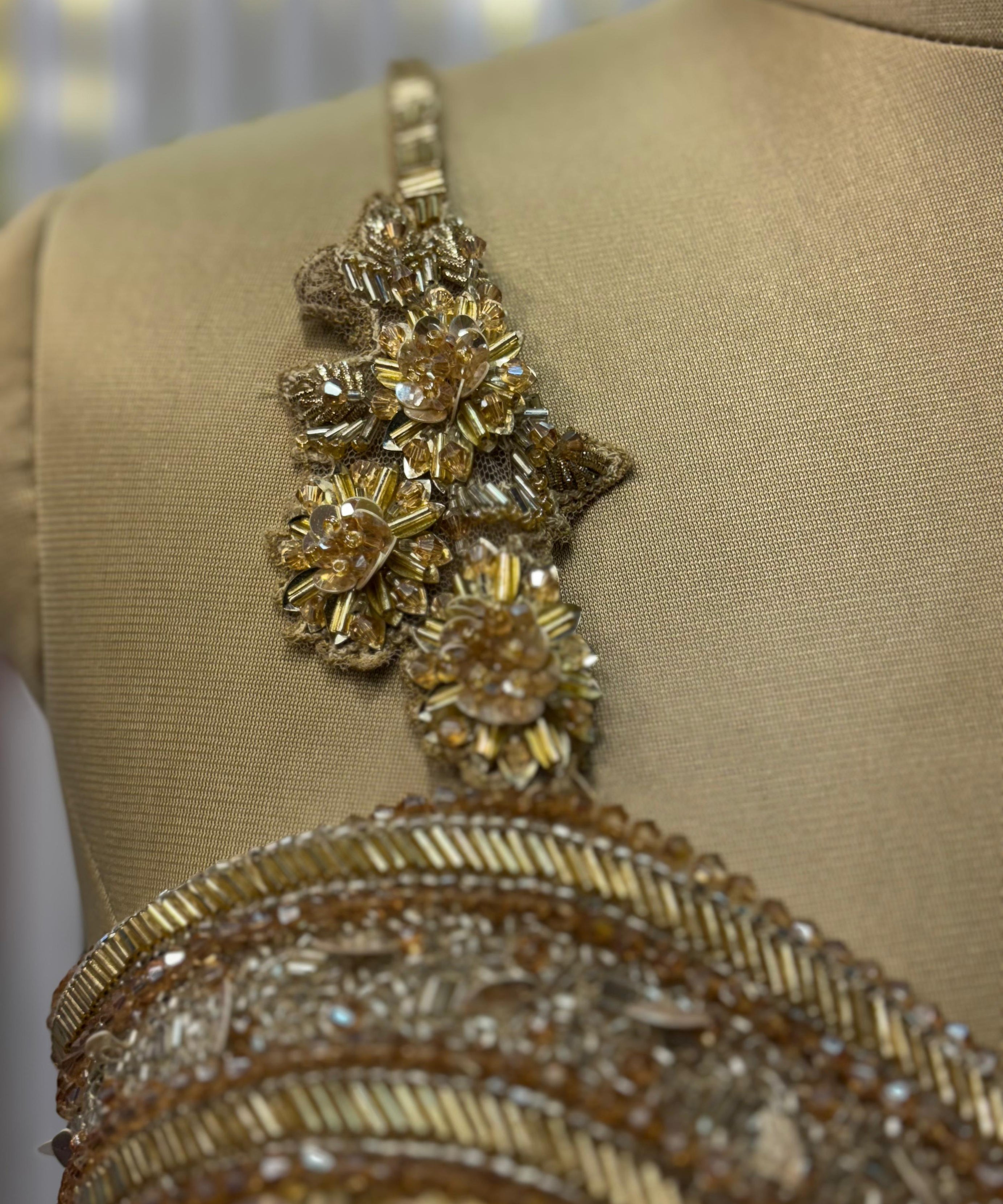 Liquid Gold Sculptural Blouse