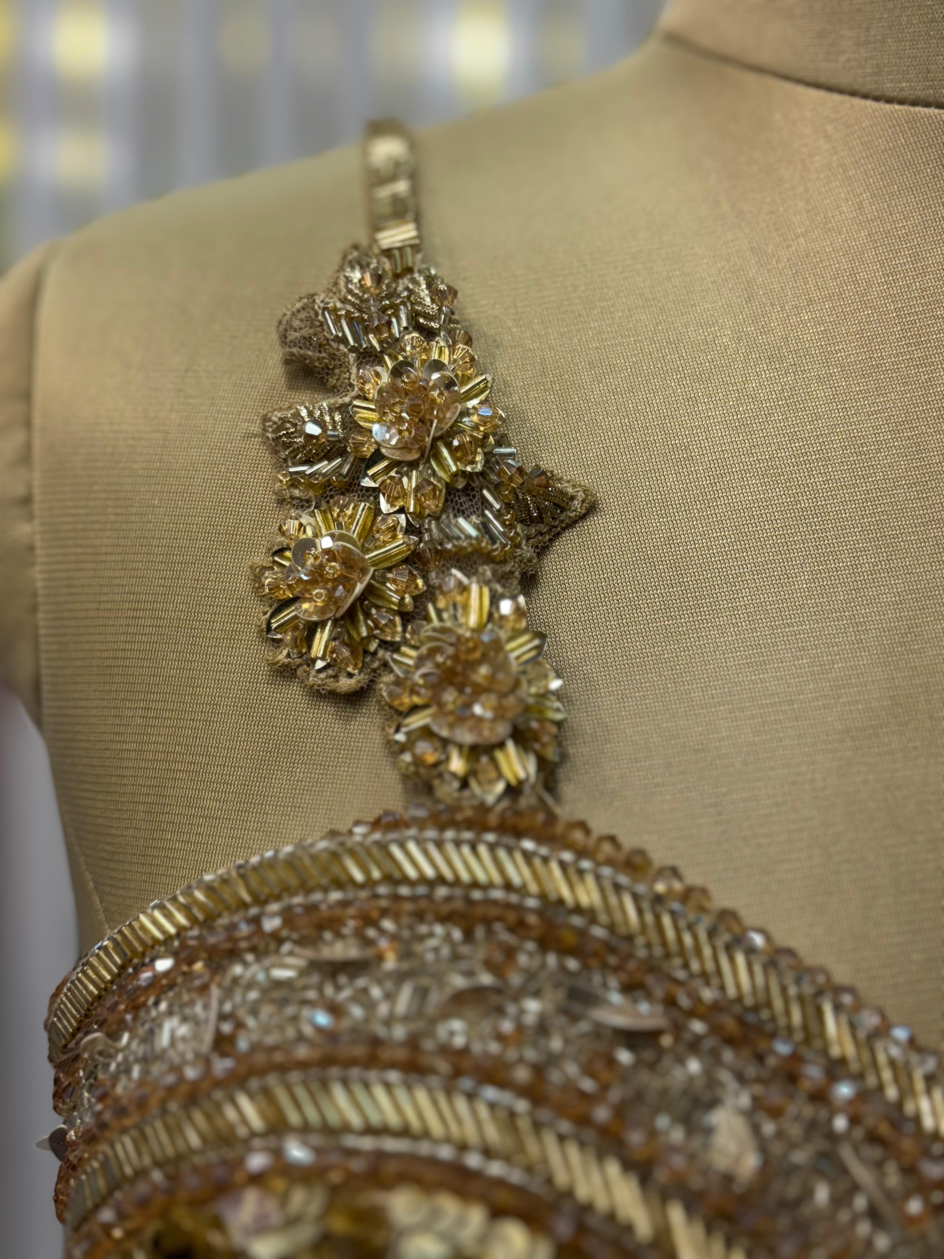 Liquid Gold Sculptural Blouse