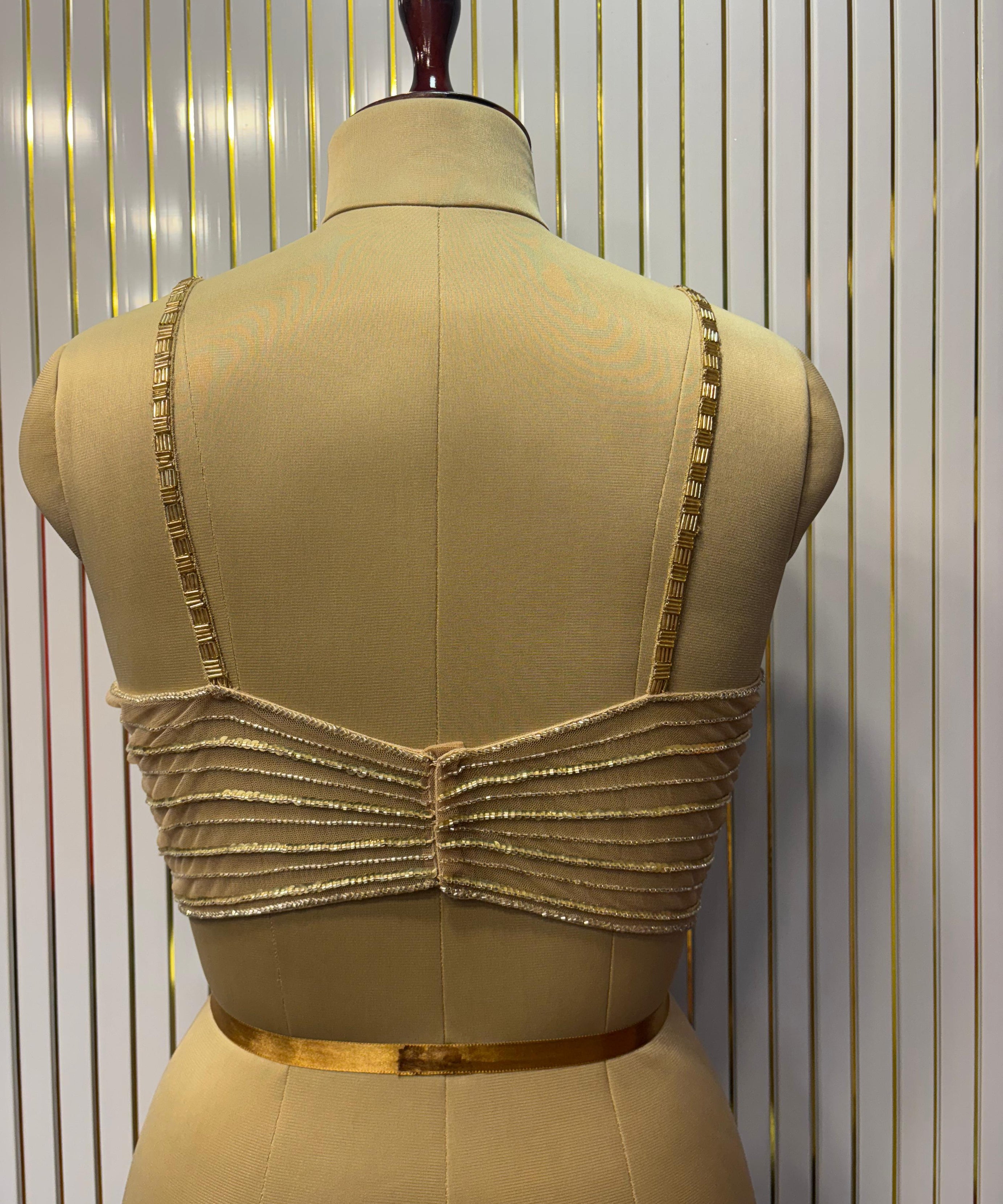 Liquid Gold Sculptural Blouse