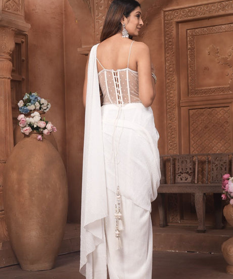 The Ivory Seraphina Saree Set