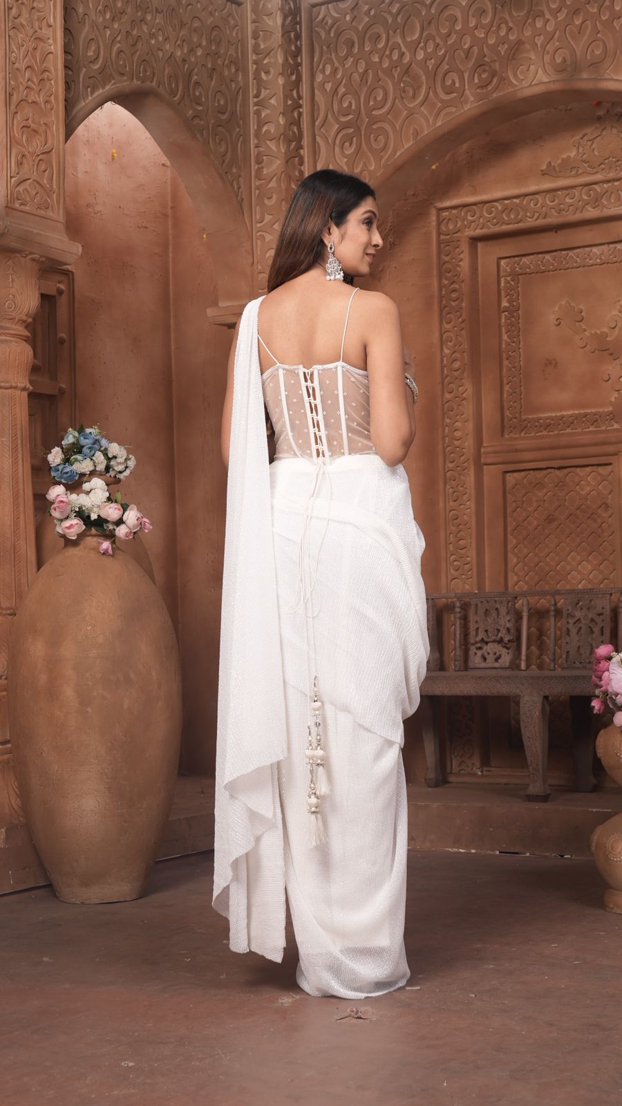 The Ivory Seraphina Saree Set