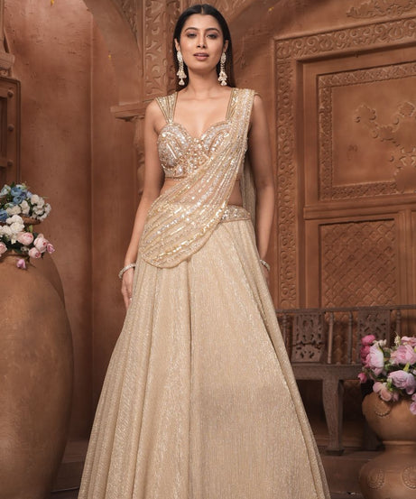 The 'Zarina' Sequin & Shimmer Lehenga Set