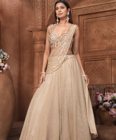 The 'Zarina' Sequin & Shimmer Lehenga Set