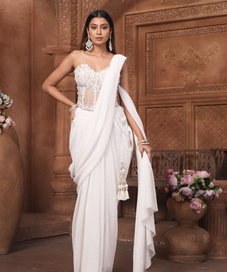 The Ivory Seraphina Saree Set