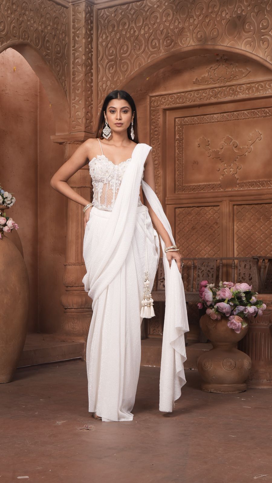The Ivory Seraphina Saree Set