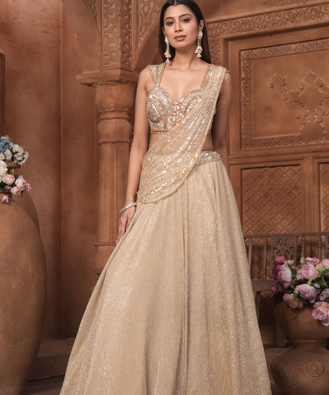 The 'Zarina' Sequin & Shimmer Lehenga Set