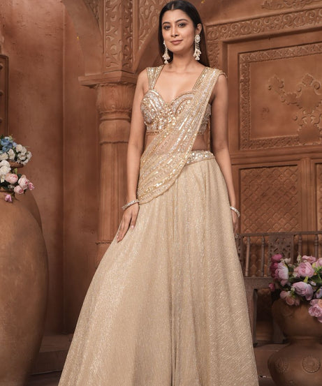 The 'Zarina' Sequin & Shimmer Lehenga Set